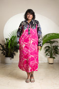 Pink Palm Shirt Dress