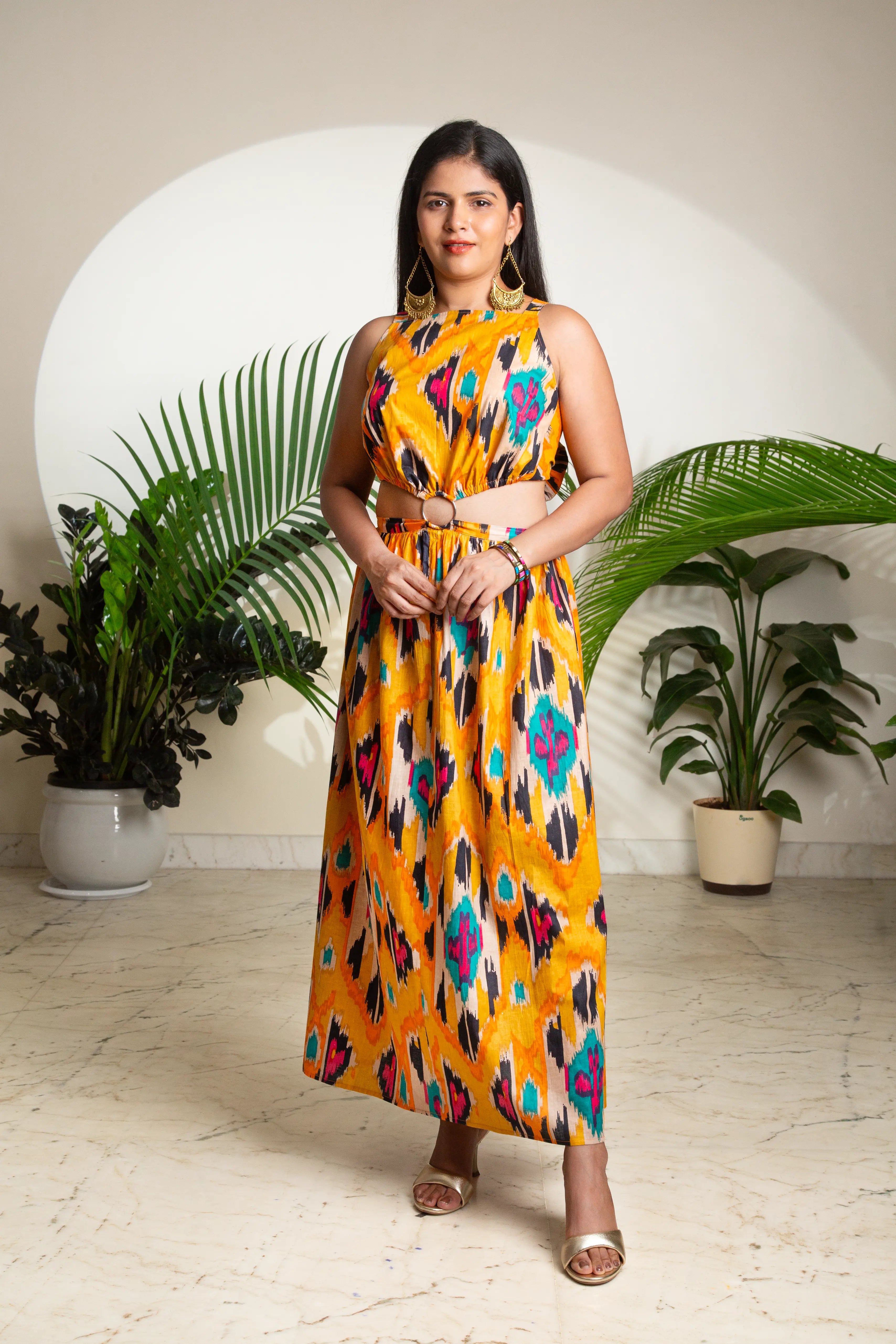 Amber Ikat Ring Dress