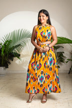 Amber Ikat Ring Dress