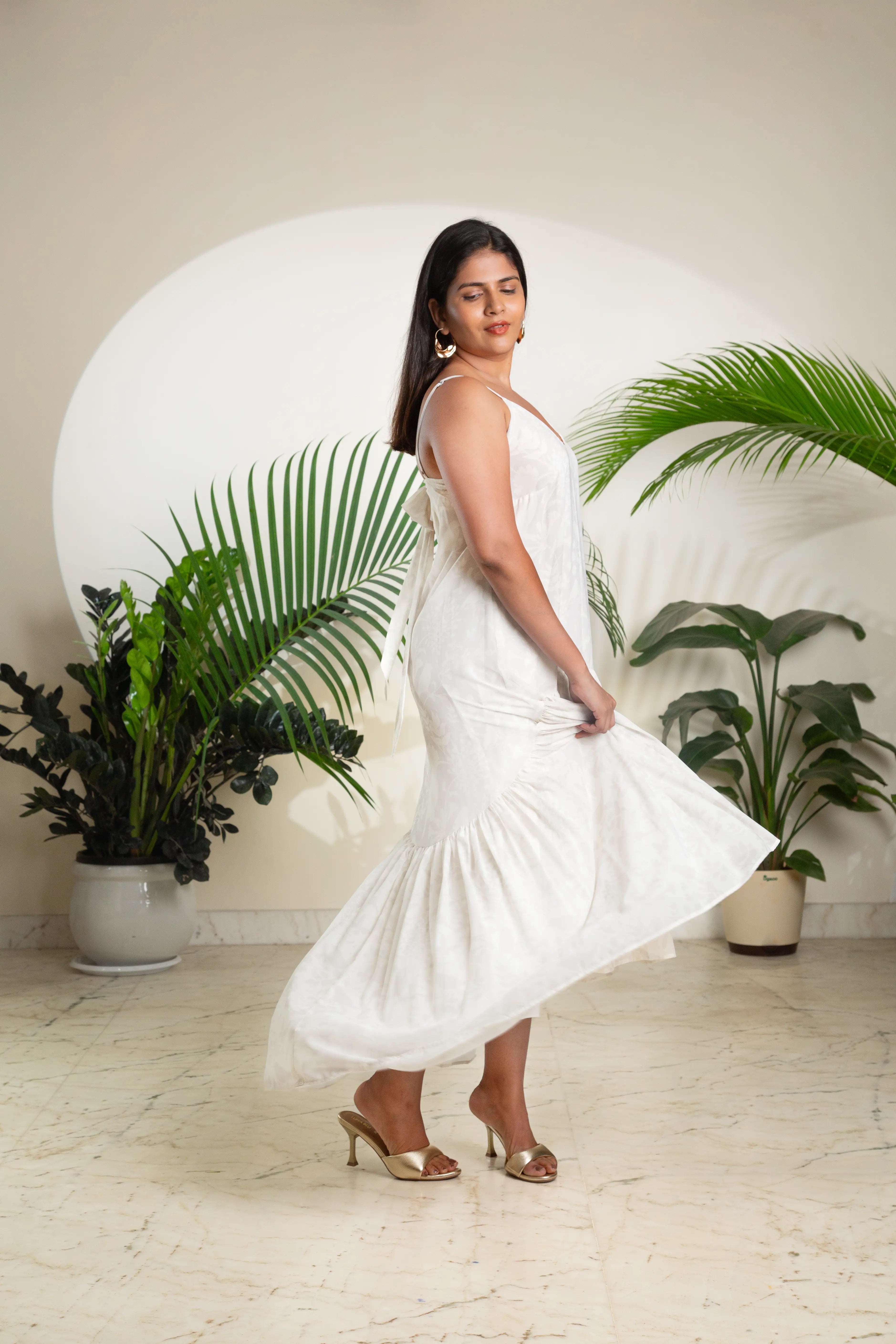 The White Tiered Sundress
