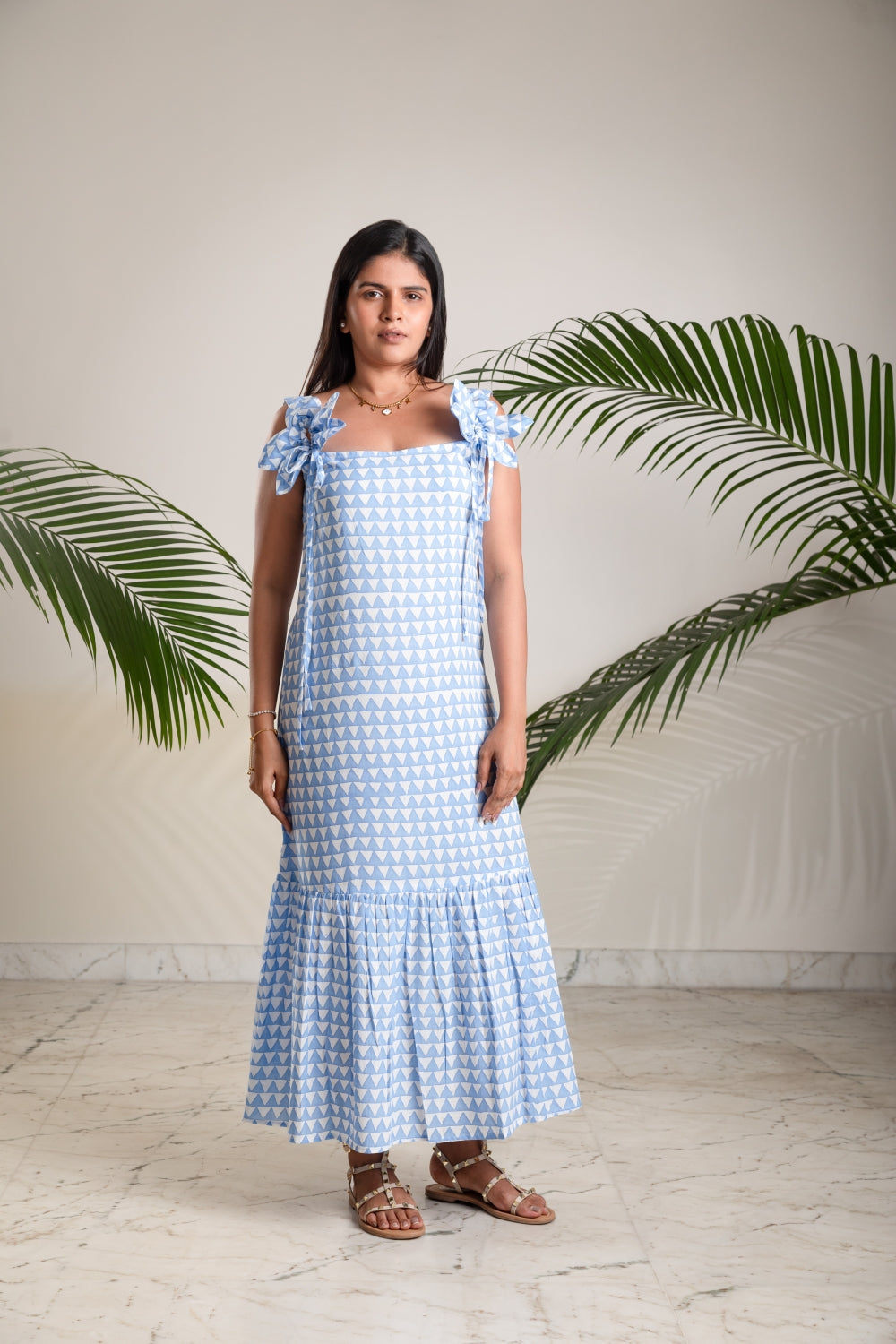 Blue Carnival Flower Dress