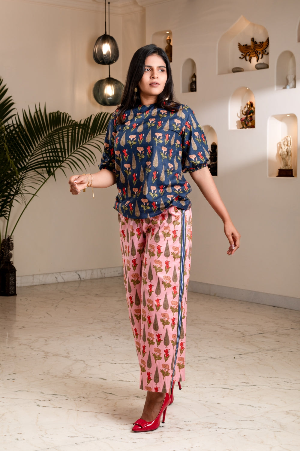 Navy Bloom Coord Set