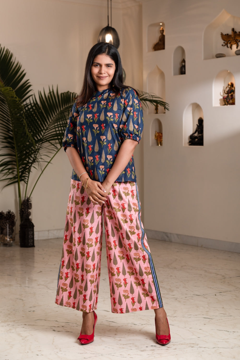 Navy Bloom Coord Set