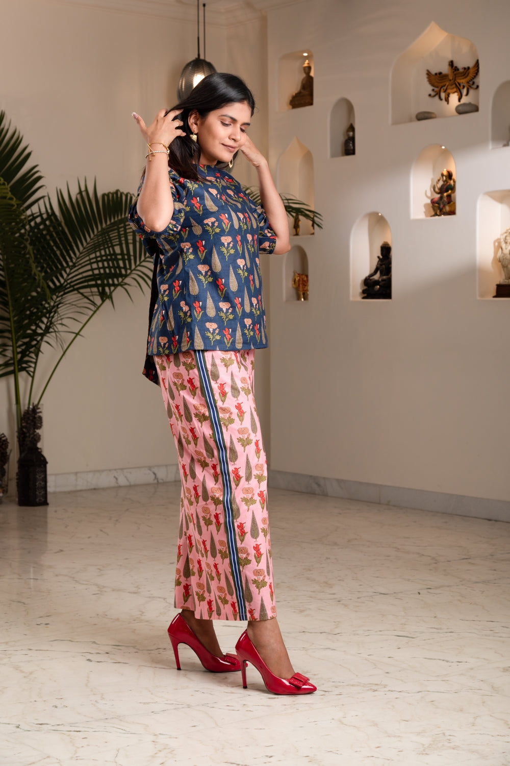 Navy Bloom Coord Set