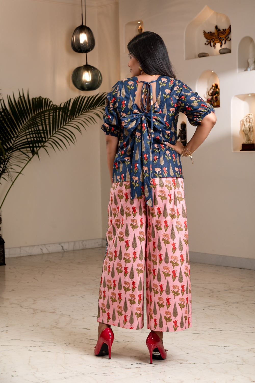 Navy Bloom Coord Set