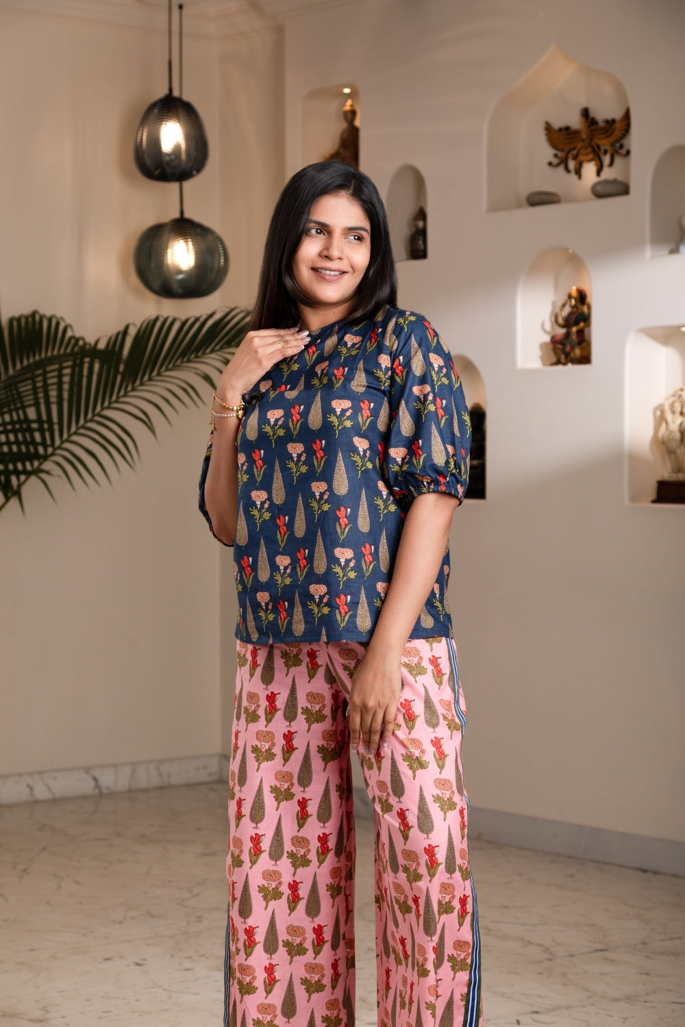 Navy Bloom Coord Set