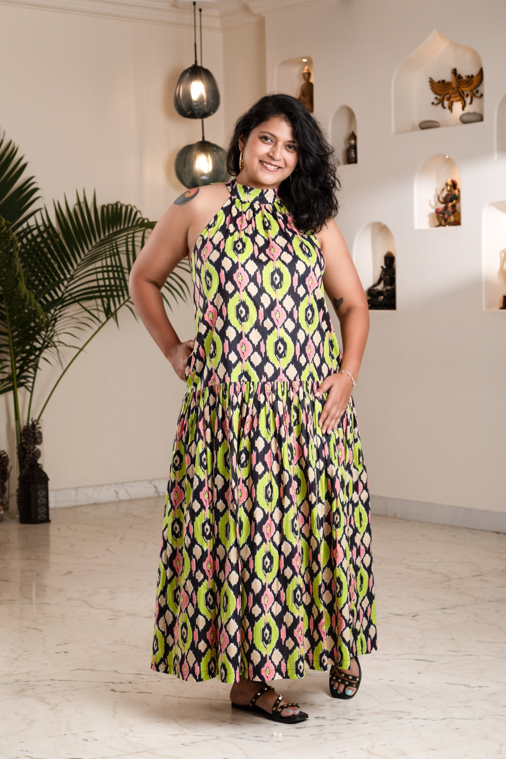 Boho Luxe Halter Dress