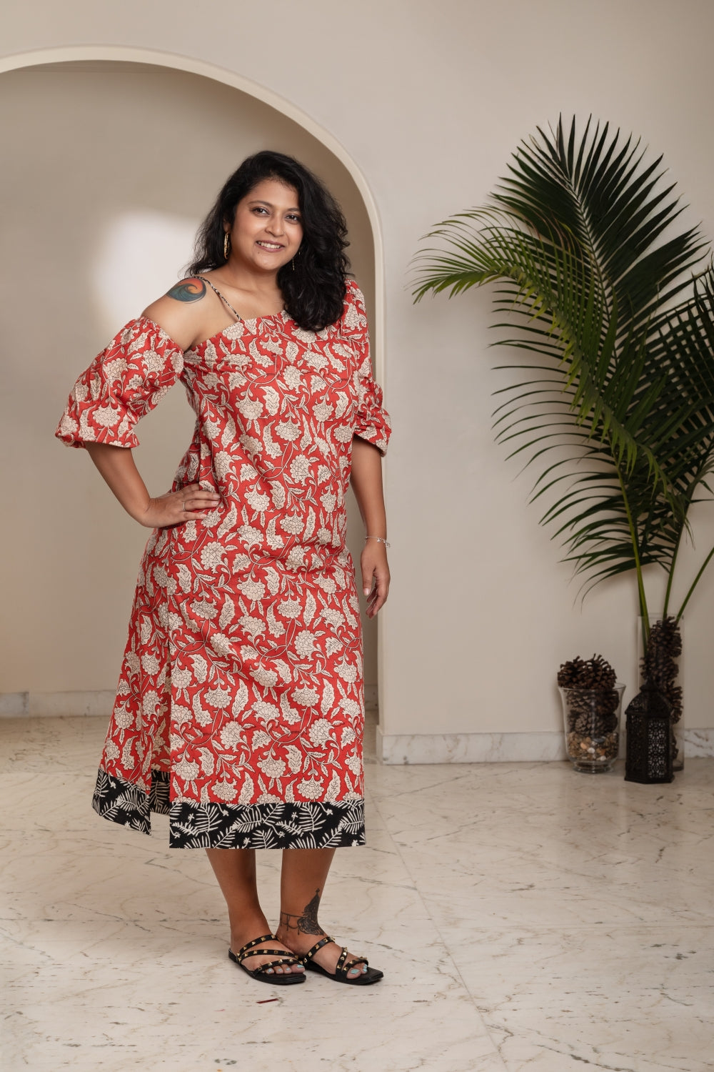 Ruby Romance Floral Dress