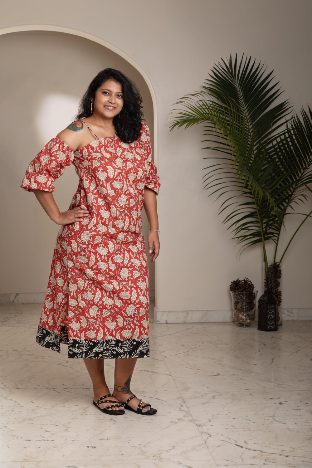Ruby Romance Floral Dress