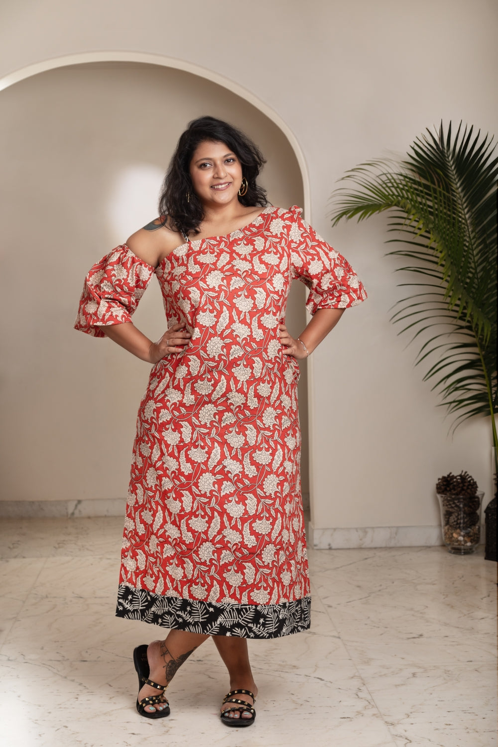 Ruby Romance Floral Dress