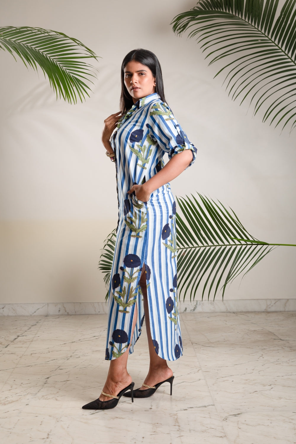 Navy Marina Shirt Dress