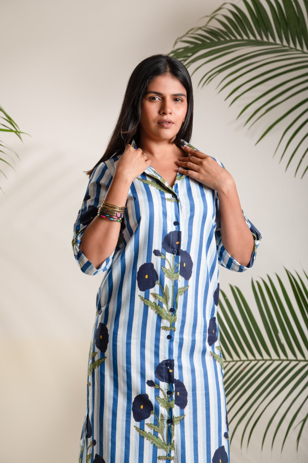 Navy Marina Shirt Dress