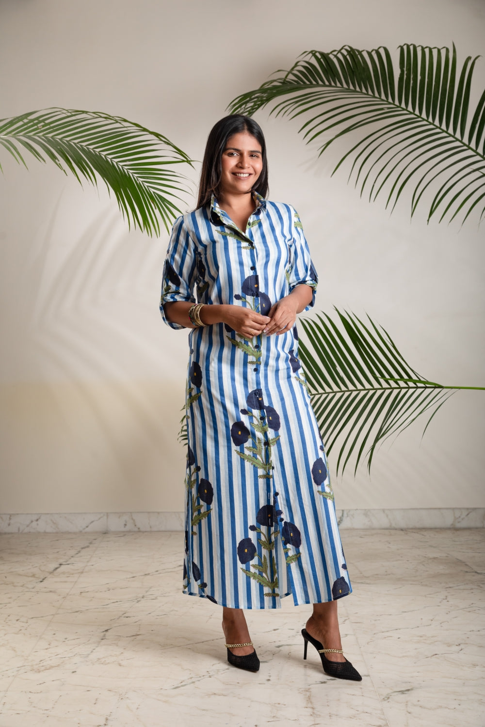 Navy Marina Shirt Dress