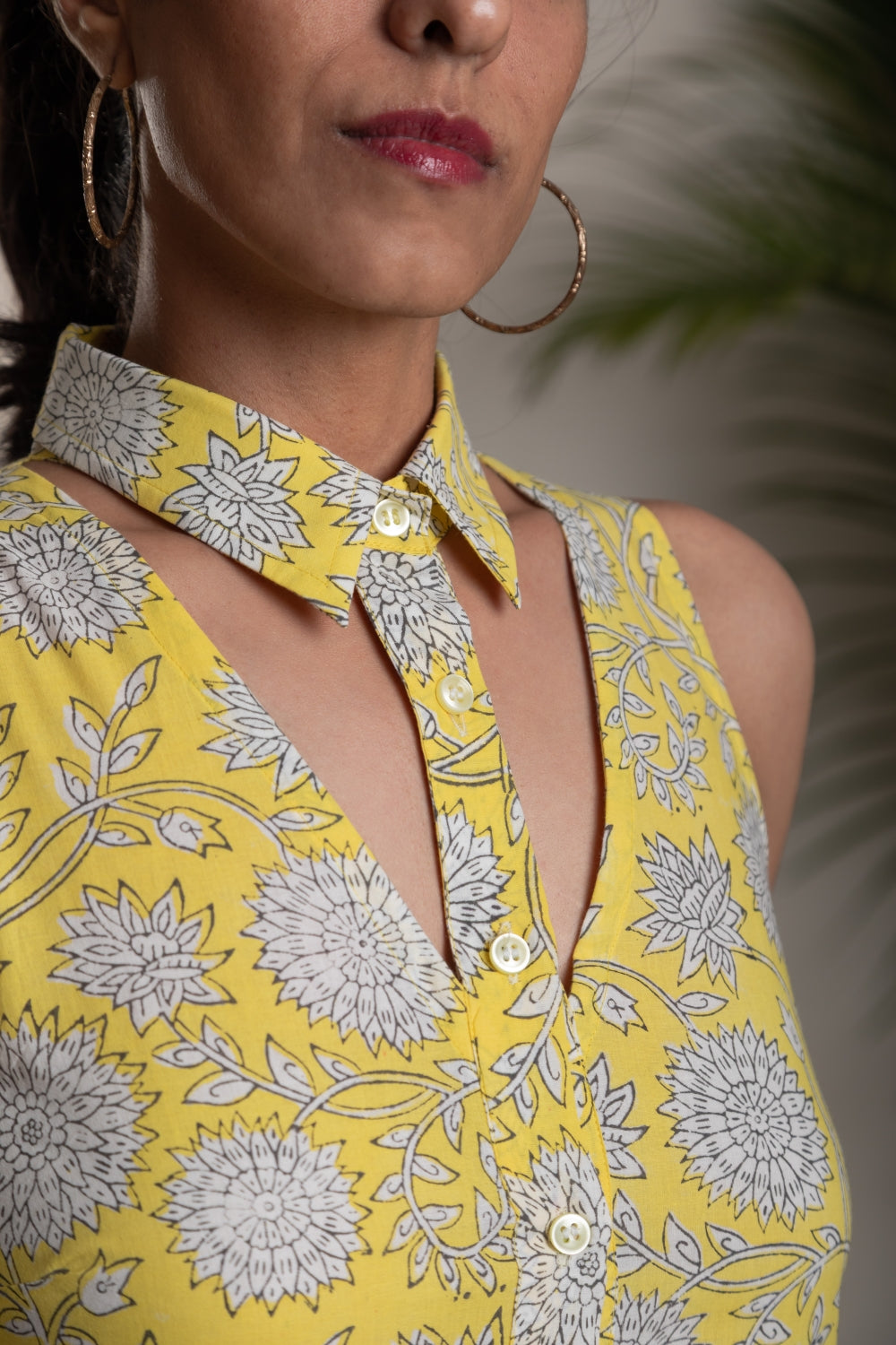 Sunshine Print Sleeveless Dress