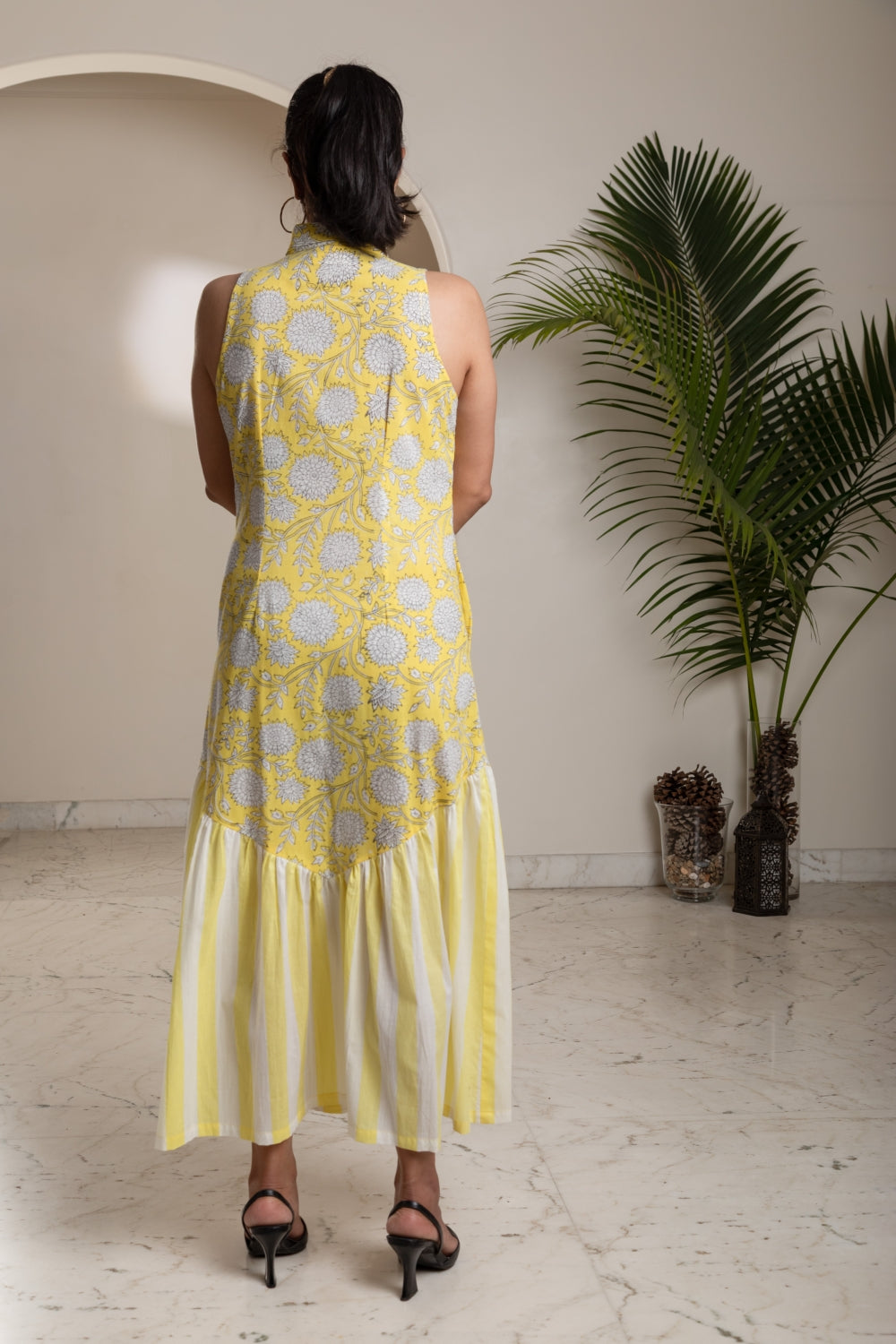 Sunshine Print Sleeveless Dress