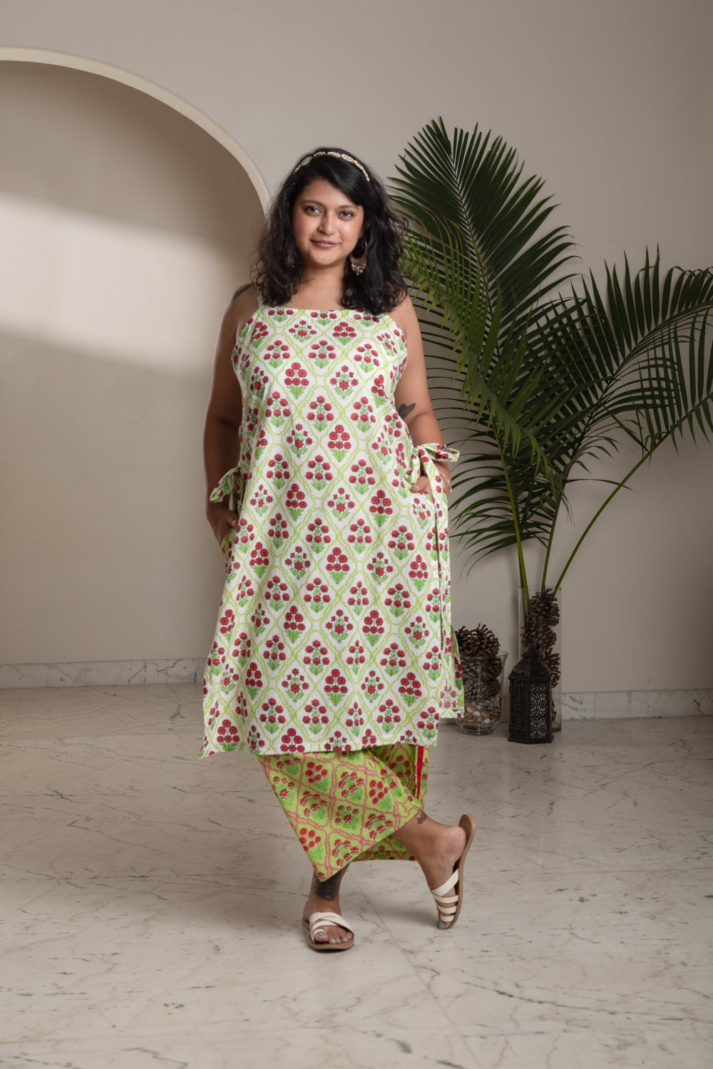 Floral Print Two-Piece Camisole & Palazzo Set