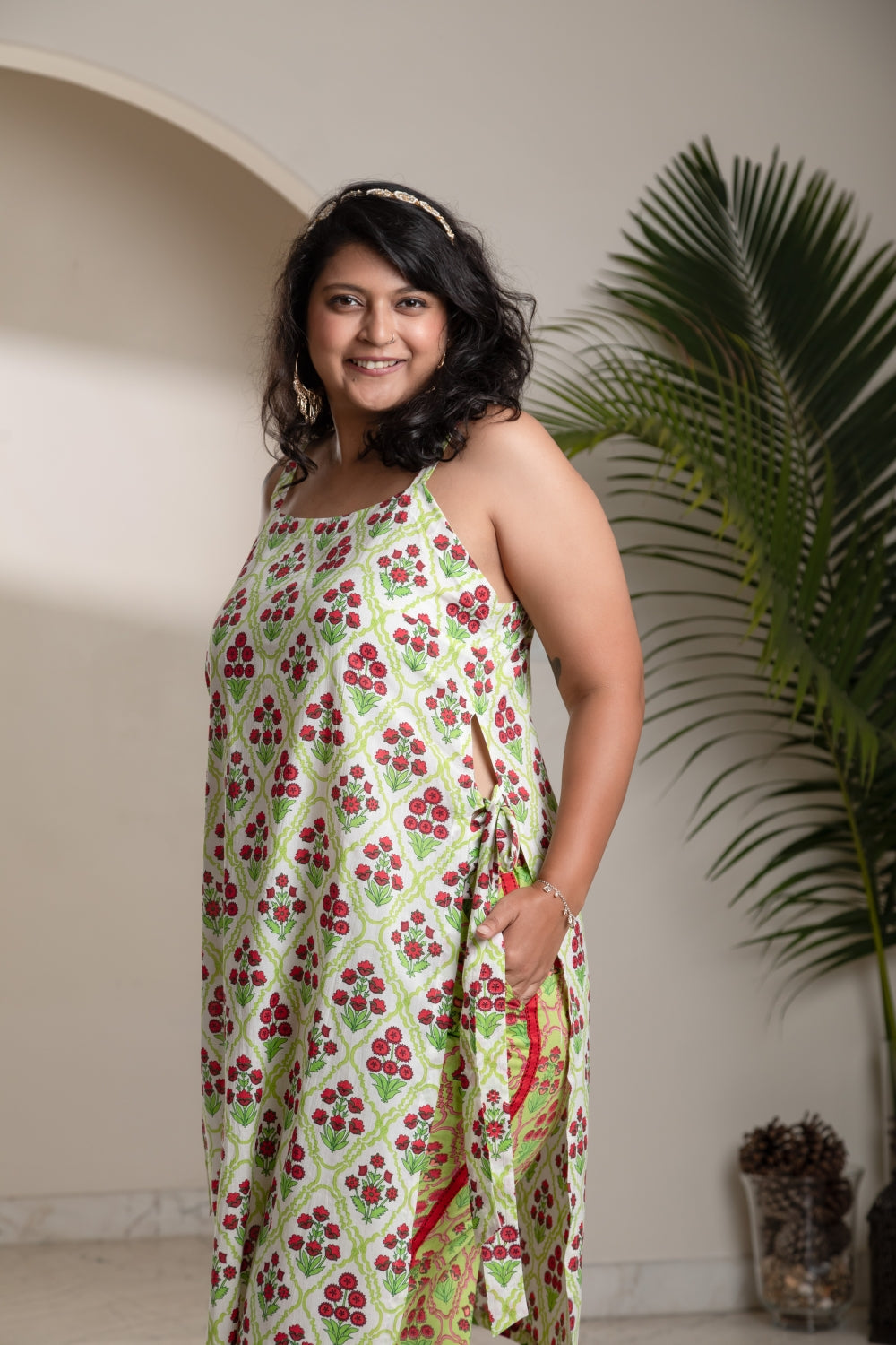 Floral Print Two-Piece Camisole & Palazzo Set