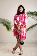 Magenta Mirage Shirt Dress