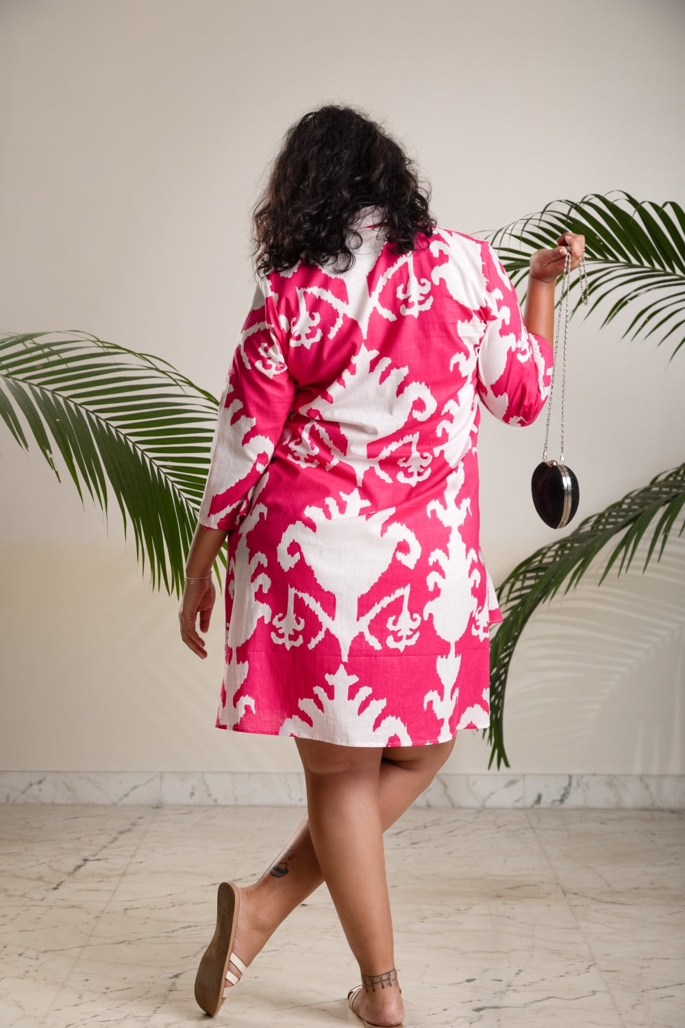 Magenta Mirage Shirt Dress