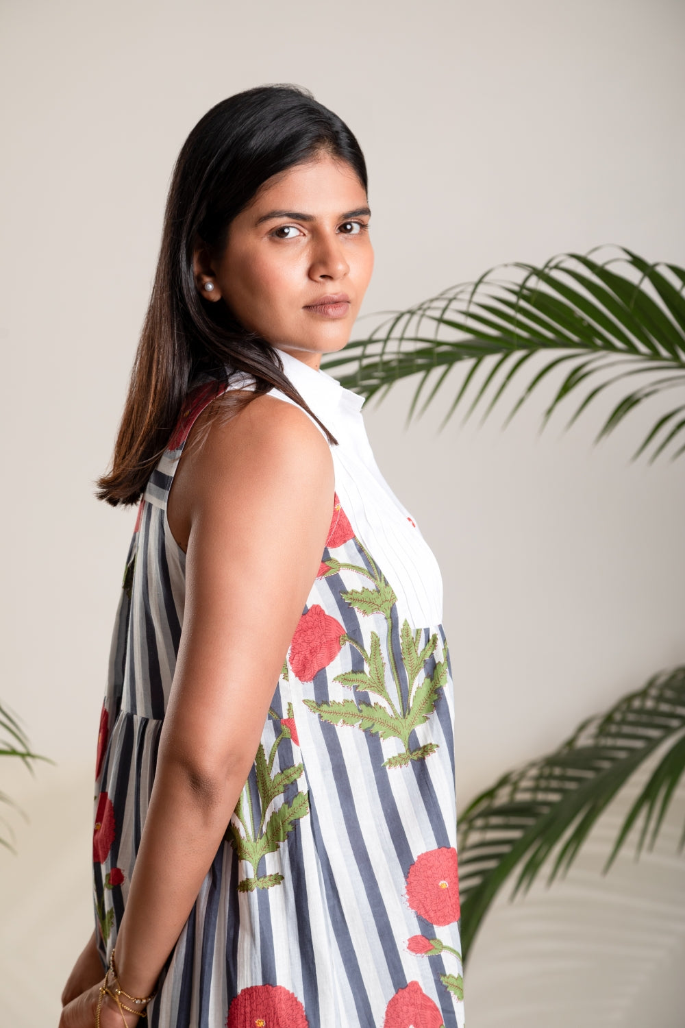 Black Stripe Tux Dress