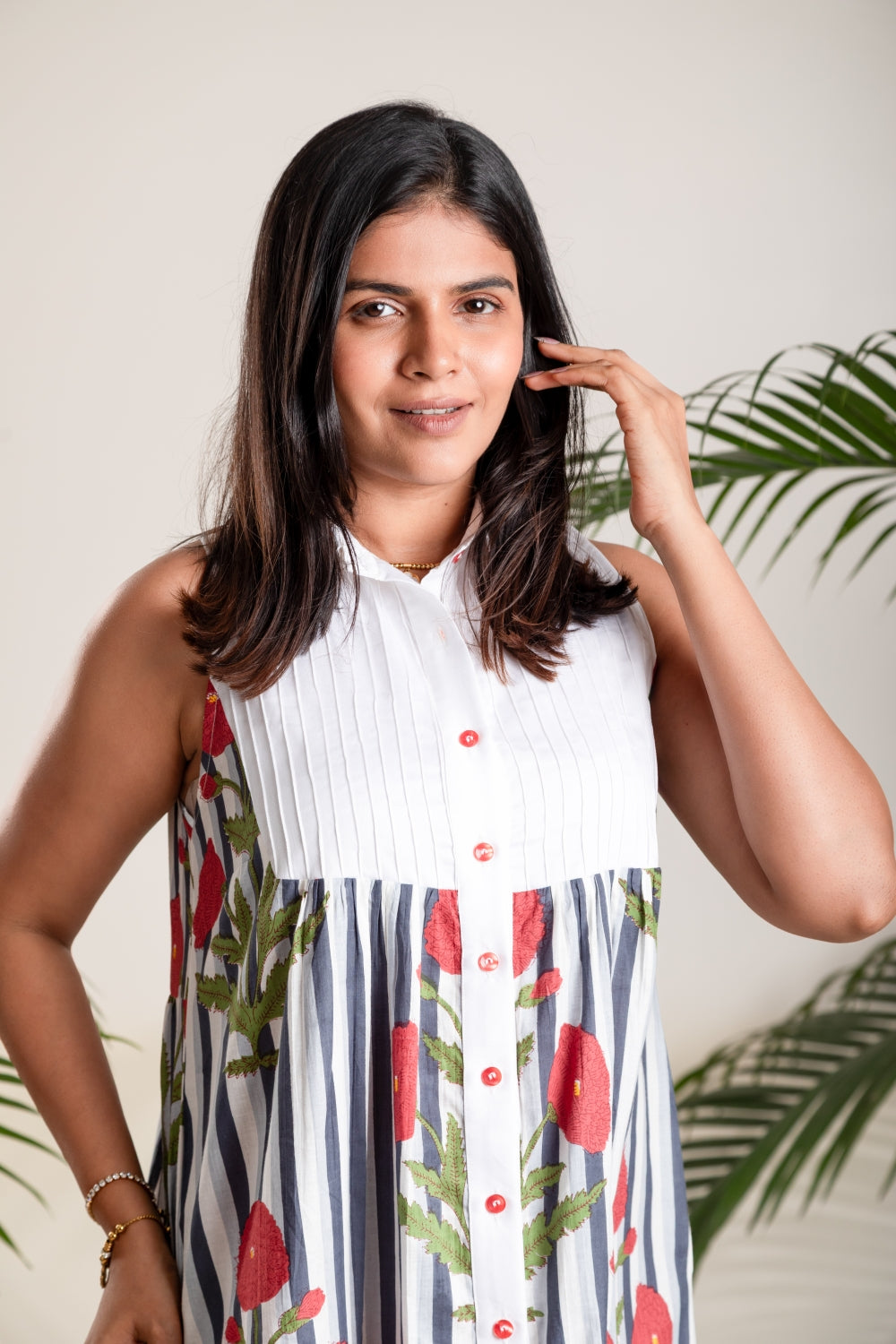 Black Stripe Tux Dress